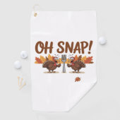 感謝祭のオスナッおもしろいプトルコの日の夜 ゴルフタオル (インサイチュ)