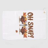 感謝祭のオスナッおもしろいプトルコの日の夜 ゴルフタオル (横)