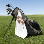 感謝祭のオスナッおもしろいプトルコの日の夜 ゴルフタオル (グリーン)