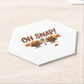 感謝祭のオスナッおもしろいプトルコの日の夜 ペーパーコースター (アングル)