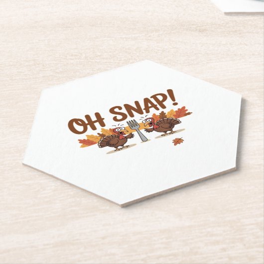 感謝祭のオスナッおもしろいプトルコの日の夜 ペーパーコースター (アングル)