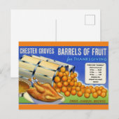 感謝祭のオレンジ ポストカード (正面/裏面)