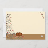 感謝祭のカップル-休日の招待状 招待状 (裏面)