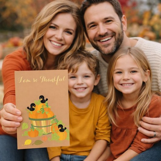 感謝祭のカボチャと鳥 シーズンカード