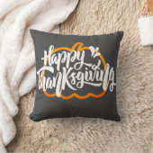 感謝祭のカボチャの可愛い文字 クッション (ブランケット)