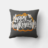 感謝祭のカボチャの可愛い文字 クッション (裏面)