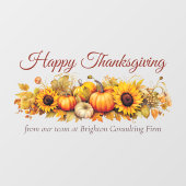 感謝祭のカボチャ カスタム カンパニー ウィンドウサイン (シート)