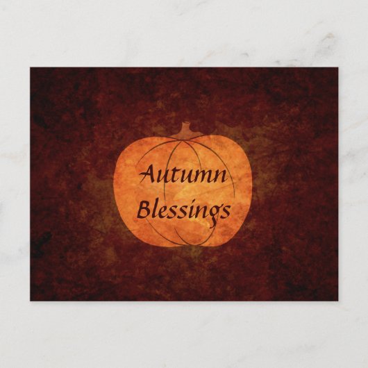 感謝祭のカボチャ シーズンポストカード (正面)