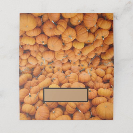 感謝祭のカボチャ プレイスカード (外部開封)