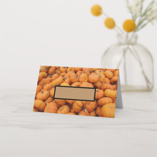 感謝祭のカボチャ プレイスカード (正面)