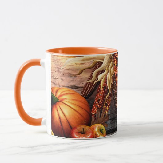 感謝祭のカボチャ マグカップ (左)