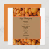 感謝祭のカボチャ メニュー (正面/裏面)
