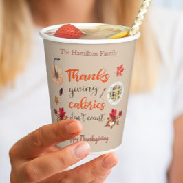 感謝祭のカロリーはカウントしない 紙コップ