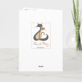 感謝祭のカードに猫と秋の花 シーズンカード (裏面)