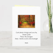 感謝祭のカードを渡って シーズンカード (裏面)