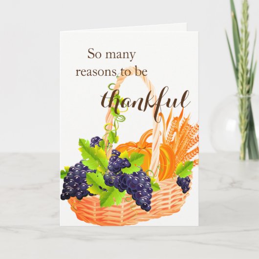 感謝祭のカード シーズンカード (正面)