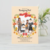 感謝祭のキャラクター招待状 招待状 (スタンド正面)