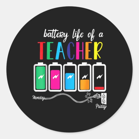 感謝祭のクリスマスの人生の先生 ラウンドシール (正面)