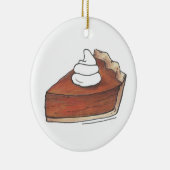 感謝祭のクリスマスカボチャのパイスライスのデザート セラミックオーナメント (右)