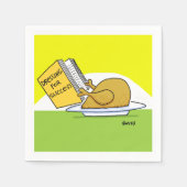 感謝祭のクリスマスユーモアのあるトルコ非公式 スタンダードカクテルナプキン (正面)