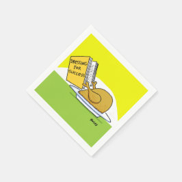 感謝祭のクリスマスユーモアのあるトルコ非公式 スタンダードカクテルナプキン