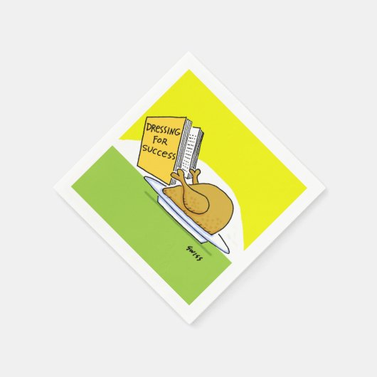 感謝祭のクリスマスユーモアのあるトルコ非公式 スタンダードカクテルナプキン (角)