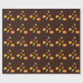 感謝祭のグリッター ラッピングペーパー (フラット)