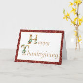感謝祭のグリーティングカード カード (黄色い花)