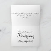 感謝祭のグリーティングカード「感謝ハート」 シーズンカード (内部)