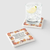 感謝祭のコースター ストーンコースター (横)