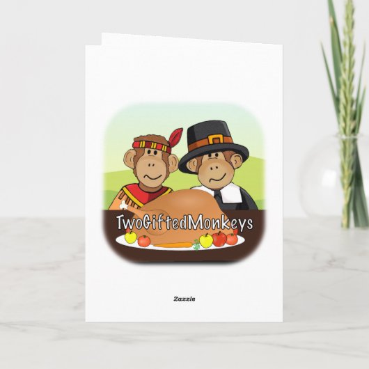 感謝祭のサル シーズンカード (裏面)