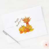 感謝祭のスタンプ/ハッピー・感謝祭 ラウンドシール (封筒)