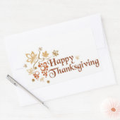 感謝祭のスタンプ/ハッピー・感謝祭 長方形シール (封筒)