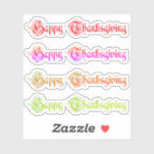 感謝祭のステッカー シール (シート)
