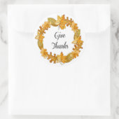 感謝祭のステッ与えク感謝してい/ ラウンドシール (バッグ)