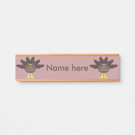 感謝祭のタコ サインプレート (正面)