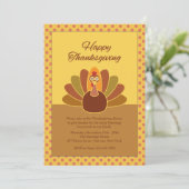 感謝祭のターキー招待状 招待状 (スタンド正面)