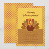 感謝祭のターキー招待状 招待状 (正面/裏面)