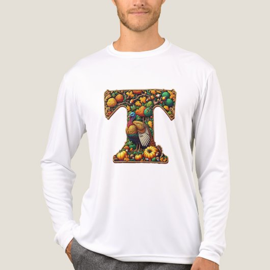 感謝祭のターキー風レター トライブレンドTシャツ (正面)