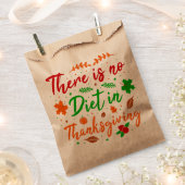 感謝祭のダイエットはないおもしろい フェイバーバッグ (クリップ留めされた状態)