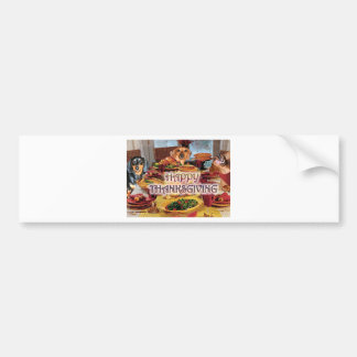 感謝祭のダックスフント バンパーステッカー