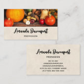 感謝祭のテーブルの豊作 名刺 (正面/裏面)