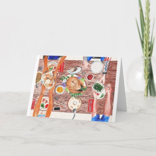 感謝祭のテーブル シーズンカード (正面)