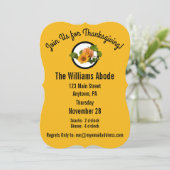 感謝祭のディナーでパンプキンパイオレンジカスタム色I 招待状 (スタンド正面)