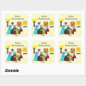 感謝祭のディナーでマウスの家 スクエアシール (シート)