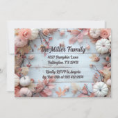 感謝祭のディナーにお誘いします - かぼちゃの招待状 招待状 (裏面)