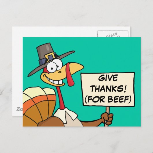 感謝祭のディナーのためのトルコの代替品 ポストカード (正面/裏面)