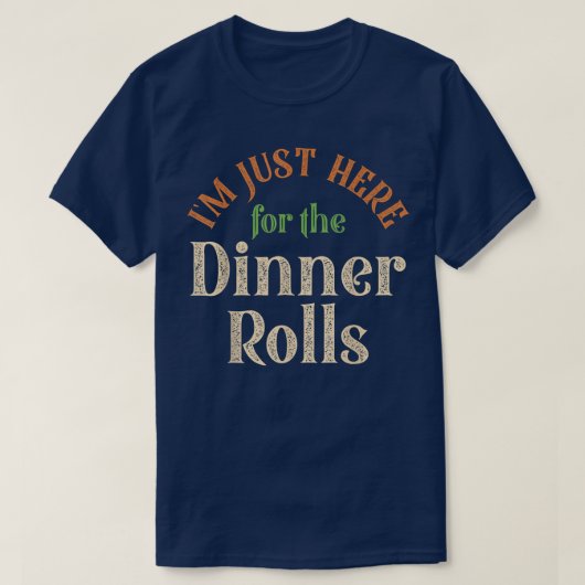 感謝祭のディナーを食べに転が来おもしろいた Tシャツ (デザイン正面)