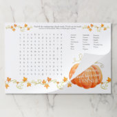 感謝祭のディナーカボチャ語の検索水の色 ペーパーパッド (折り畳み)