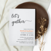 感謝祭のディナーシンプルを集めよう 招待状